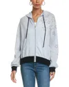 Brodie Cashmere Hot Fix Star Cashmere Zip Hoodie In Blue