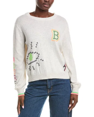 Brodie Cashmere Icon Cashmere Sweater In White