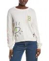 Brodie Cashmere Icon Crew Sweater In Haze In Gray