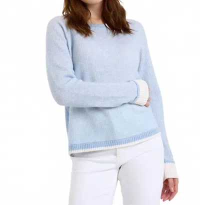 Brodie Cashmere Irene Cashmere Jumper Top In Blue Mist
