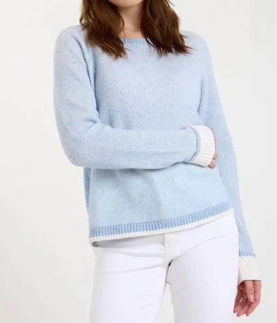 Brodie Cashmere Irene Crew Sweater In Blue Mist