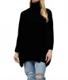 Brodie Cashmere Jojo Turtleneck Poncho In Black In Black