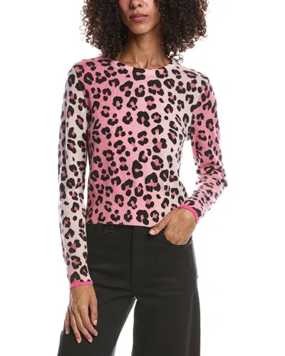 Brodie Cashmere Lauren Leopard Cropped Cashmere Sweater In Multi