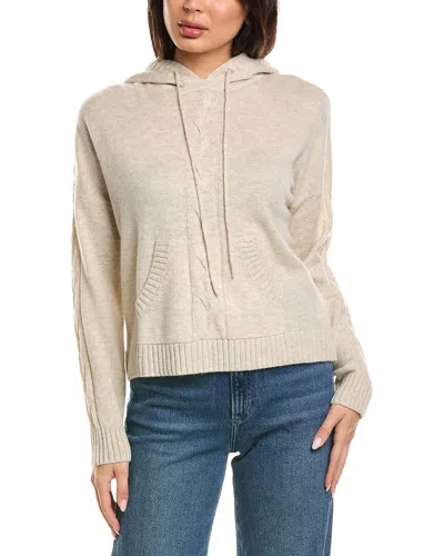 Brodie Cashmere Lounge Cable Wool & Cashmere-blend Hoodie In Neutral