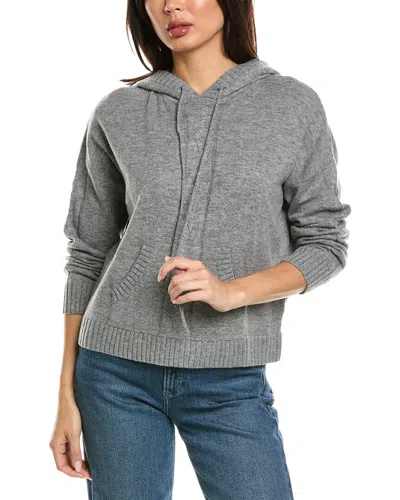 Brodie Cashmere Lounge Cable Wool & Cashmere-blend Hoodie In Gray