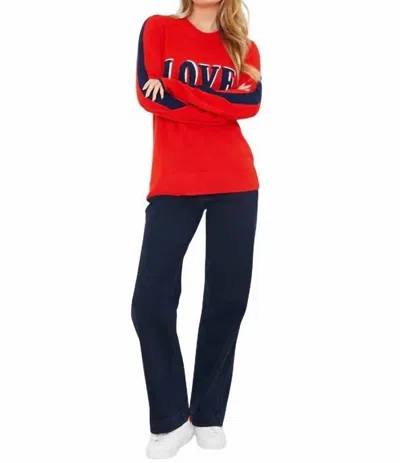 Brodie Cashmere Love Knitted Sweater In Pomodori Red In Multi