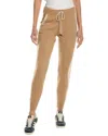 Brodie Cashmere Lurex Stripe Cashmere Jogger In Brown