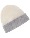Brodie Cashmere Lurex Turn Up Cashmere Beanie In Grey