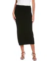 Brodie Cashmere Luxe Cashmere Midi Skirt In Black