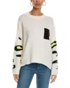 Brodie Cashmere Lynx Boyfriend Cashmere Sweater In White