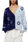 Shop Brodie Cashmere Mahala Cardigan In Insignia Blue/frost Blue In Multi