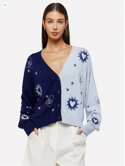 Brodie Cashmere Mahala Little Cardigan In Insignia Blue