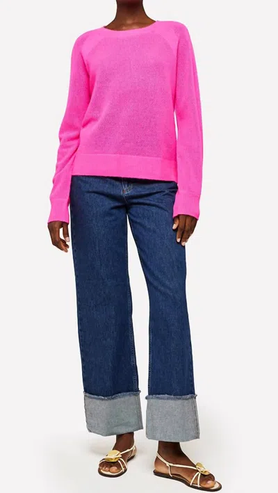 Brodie Cashmere Marianne Crew In Diva Pink