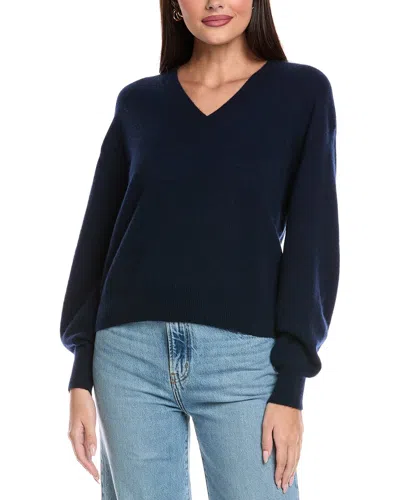 Brodie Cashmere Matilda V-neck Cashmere Sweater In Blue