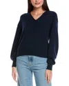 Brodie Cashmere Charlotte V-neck Cashmere Sweater In Blue