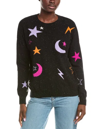 Brodie Cashmere Midnight Sky Boyfriend Cashmere Sweater In Green
