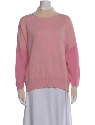 Pre-owned Brodie Cashmere Mock Neck Sweater In Pink