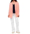 Brodie Cashmere Mona Travel Cardigan In Neon Coral In Multi