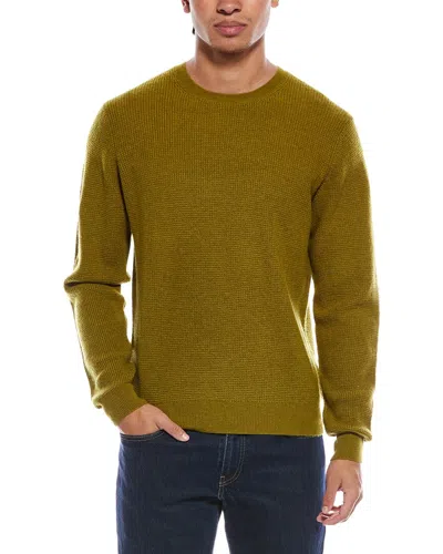Brodie Cashmere Moss Stitch Wool & Cashmere-blend Crewneck Sweater In Green