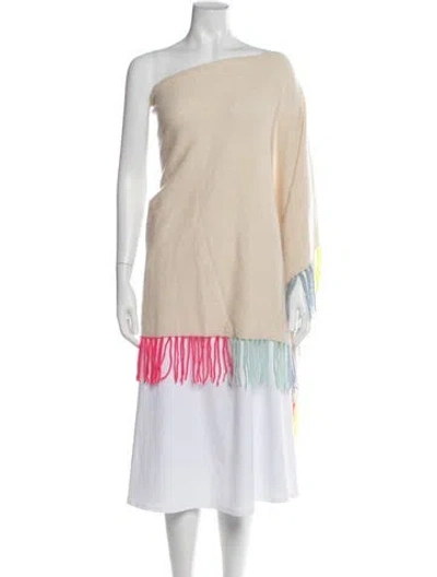 Pre-owned Brodie Cashmere One-shoulder Sweater In Neutral