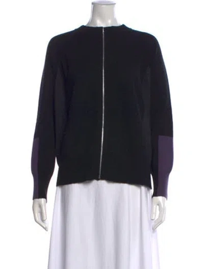 Pre-owned Brodie Cashmere Open Front Sweater In Black