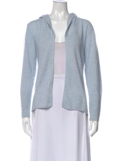 Pre-owned Brodie Cashmere Open Front Sweater In Blue