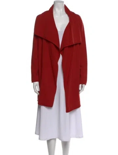 Pre-owned Brodie Cashmere Open Front Sweater W/ Tags In Red