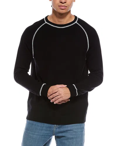 Brodie Cashmere Overlock Wool & Cashmere-blend Sweatshirt In Black