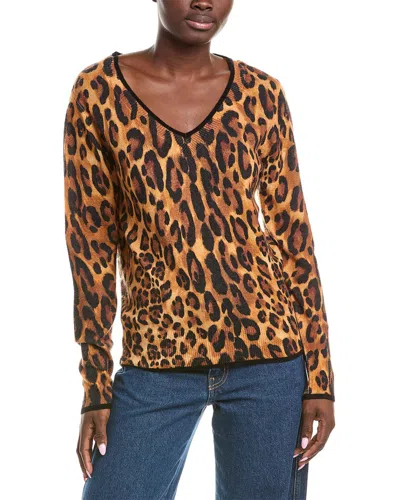 Brodie Cashmere Patsy V-neck Cashmere Sweater In Brown