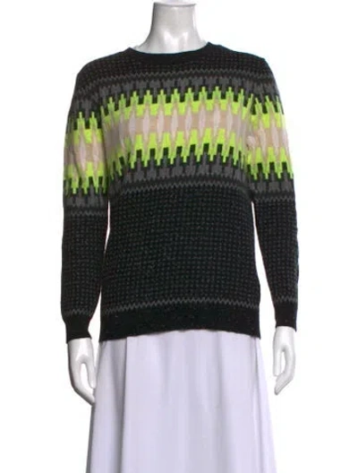 Pre-owned Brodie Cashmere Patterned Sweater In Black