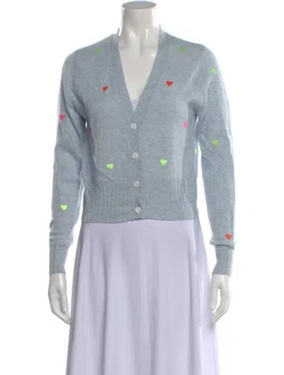 Pre-owned Brodie Cashmere Patterned Sweater In Blue