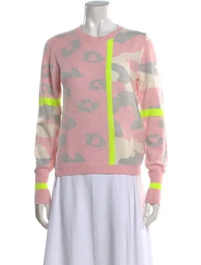 Pre-owned Brodie Cashmere Patterned Sweater In Pink