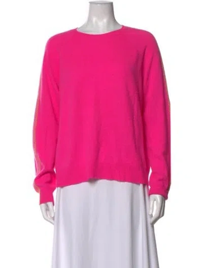 Pre-owned Brodie Cashmere Patterned Sweater In Pink