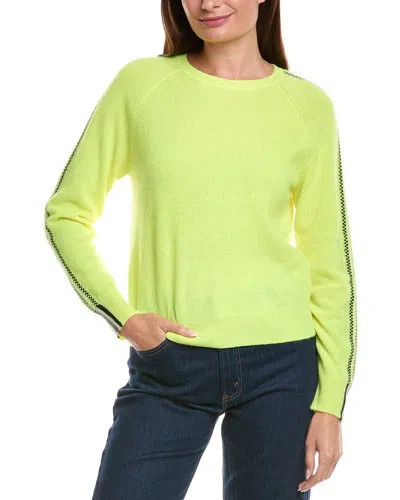 Brodie Cashmere Porcha Stripe Cashmere Sweater In Yellow