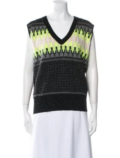 Pre-owned Brodie Cashmere Printed Sweater In Black