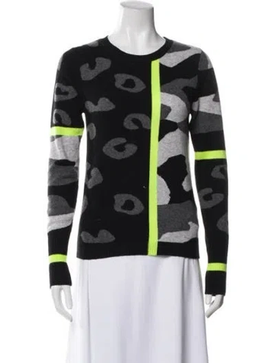 Pre-owned Brodie Cashmere Printed Sweater In Black