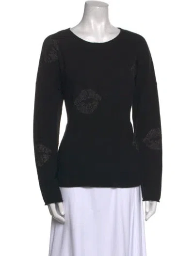 Pre-owned Brodie Cashmere Printed Sweater In Black