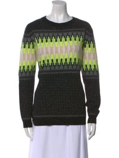 Pre-owned Brodie Cashmere Printed Sweater In Black