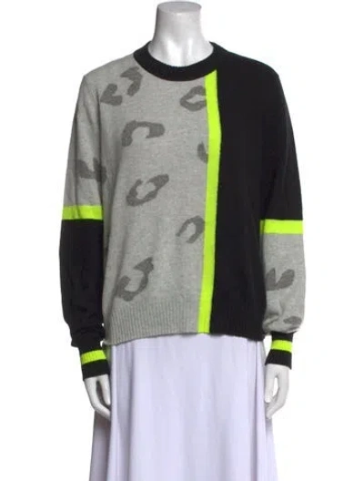 Pre-owned Brodie Cashmere Printed Sweater In Black