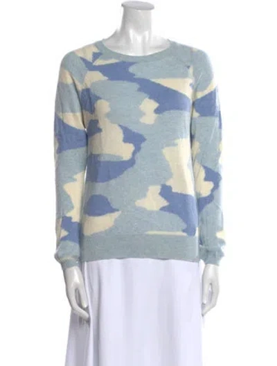 Pre-owned Brodie Cashmere Printed Sweater In Blue
