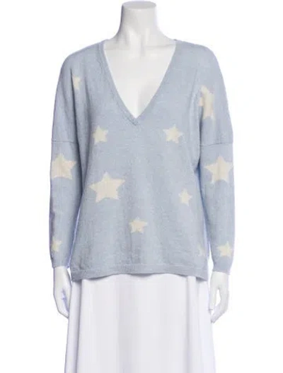 Pre-owned Brodie Cashmere Printed Sweater In Blue