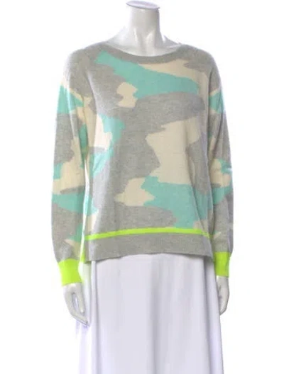 Pre-owned Brodie Cashmere Printed Sweater In Blue