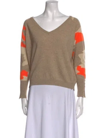 Pre-owned Brodie Cashmere Printed Sweater In Brown