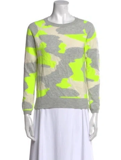 Pre-owned Brodie Cashmere Printed Sweater In Gray