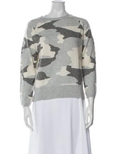 Pre-owned Brodie Cashmere Printed Sweater In Gray
