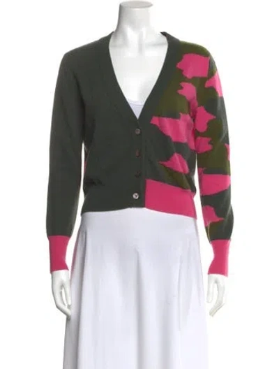 Pre-owned Brodie Cashmere Printed Sweater In Gray