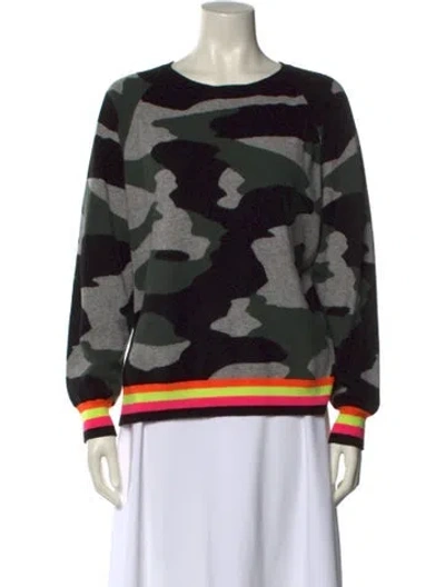 Pre-owned Brodie Cashmere Printed Sweater In Green