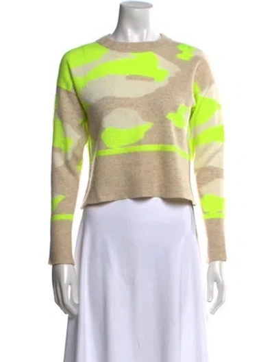 Pre-owned Brodie Cashmere Printed Sweater In Neutral