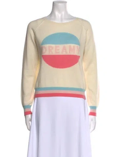 Pre-owned Brodie Cashmere Printed Sweater In Neutral