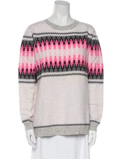 Pre-owned Brodie Cashmere Printed Sweater In Neutral